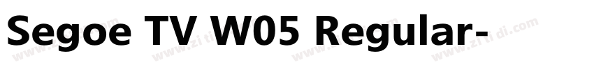 Segoe TV W05 Regular字体转换